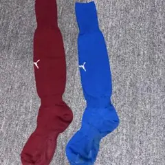 PUMA サッカーソックス 赤 青