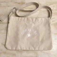 CONVERSE ベージュ ショルダーバッグ　サコッシュ
