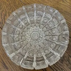 ボヘミアガラス BOHEMIAバスケット 花瓶 切子 チェコガラス チェコ