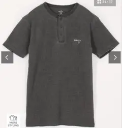 NAUTICA ワッフル ヘンリーネック Tシャツ グレーのサムネイル