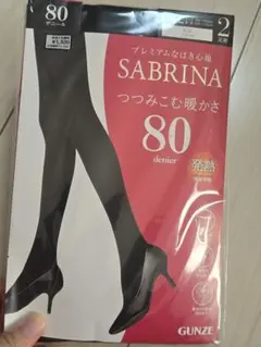 グンゼ　サブリナ 80デニール タイツ L-LL ブラック 2足組　発熱