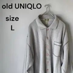 OLD UNIQLO オールドユニクロ ワッフル ボタンダウンシャツ メンズ L