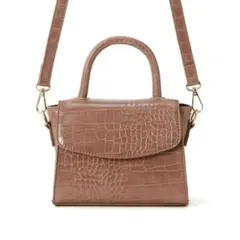 値下げ♡GRL 2wayクロコダイル柄ミニショルダーバッグ モカ 人気 新品