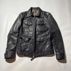 MR.OLIVE Goat leather riders jacket y2k