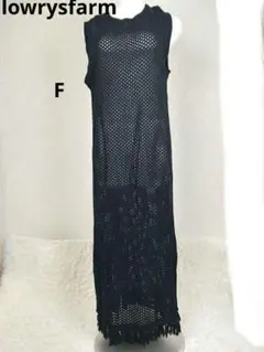 ローリーズファーム ワンピース黒 ノースリーブ【F】lowrysfarmA35