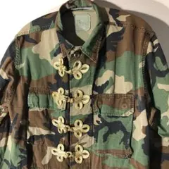 ヴィンテージ 古着 ミリタリー カモフラ シャツジャケット チャイナボタン