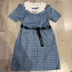 JENNI LOVE チェック柄オフショルダーワンピース 160cm