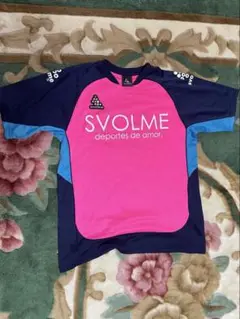SVOLME スポーツシャツ ピンク/ネイビー Mサイズ サッカー フットサル