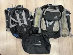 adidas バックパック　リュックブラック修学旅行林間学校3点セット！！