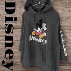 幸*ち様 Disney　パーカー　トップス　七分袖　ミッキー　レディース　L　グ