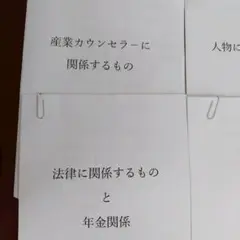 産業カウンセラー　試験対策　演習問題集から作成　B5サイズです