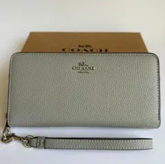 新品】COACH コーチ 長財布 CC489 グレー - メルカリ