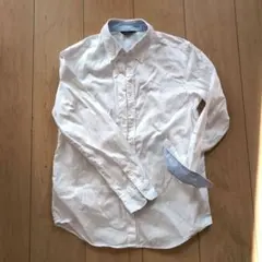 COMME CA ISM 長袖シャツ 150A ホワイト/ライトブルー