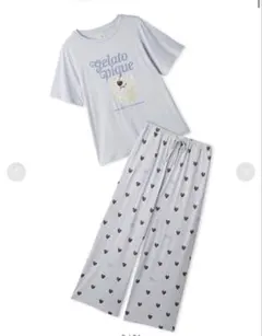 新品】タグ付きgelato pique ハート柄 ルームウェア セットアップ