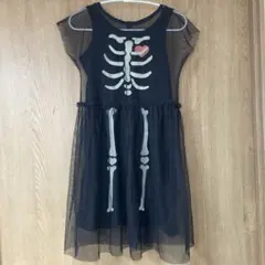 ハロウィン ガイコツ ワンピース　H&M 100〜110cm