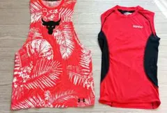 UNDER ARMOUR/Number ノースリーブタンクトップ 2点セット