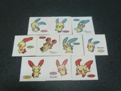 プラスル、マイナン　１０枚セット　ポケモン　デコキャラシール　第一パン