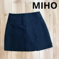 MIHO ミニスカート　タイトスカート　ラップスカート風　韓国ファッション　韓国