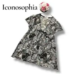 Iconosophia イコノソフィア　レディース　半袖シアーブラウス　M-L