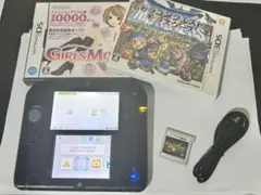 【動作品・ソフト付き】ニンテンドー 2DS スケルトン ブラック 本体