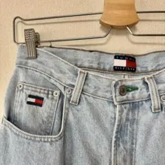 希少 90s トミーヒルフィガー ビンテージ デニム 古着 ライトブルー