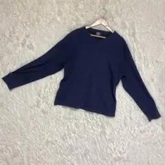 『J.PRESS』ジェイプレス (M) Vネック ストライプ ロンT