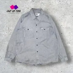90s USA製BIGBILL193長袖ワークシャツ ヒッコリーストライプ XLのサムネイル