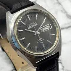 美品　稼働品　SEIKO5 アクタス SS　自動巻き　腕時計　デイデイト　黒