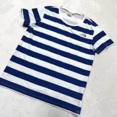 THE NORTH FACE Tシャツ　ブルー　ボーダー　Sサイズ