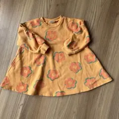 BREEZE ワンピース　トップス　90 オレンジ　花柄