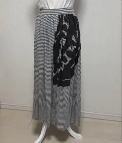 ボーダー柄 ロングスカートのサムネイル