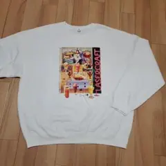 美品 SURROUND サラウンド アートプリント 裏起毛 トレーナー