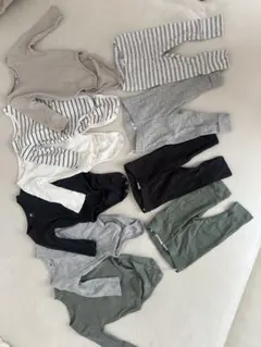 H&M リブ素材ボディスーツ＆レギンス10点セット