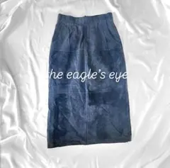 vintage ロングスカート 本革 ダークネイビー ヴィンテージ アンティーク