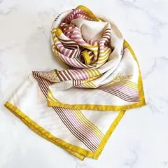 襟元のオシャレに✨LOEWE ロエベ ロングスカーフ シルク100% ステキ♪