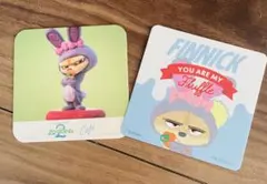ズートピアカフェ　ノベルティ　コースター　フィニック　2枚
