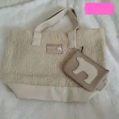 kippris 白くまボアトートバッグ＆ポーチ