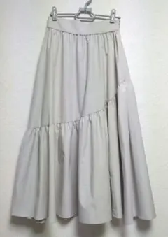 nanouniverse ナノユニバース ライトベージュ フレアスカート