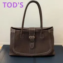 TOD'S トッズ レザー トートバッグ ブラウンのサムネイル