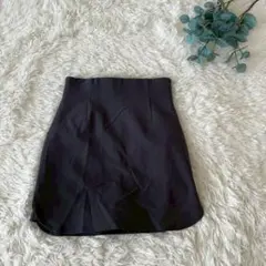 美品【エモダ】（F/M）スカパン キュロットスカート 無地 グレー 通勤 通学のサムネイル