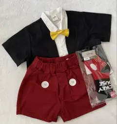 しまむらlittc ミッキーなりきり衣装90cm 靴下セット