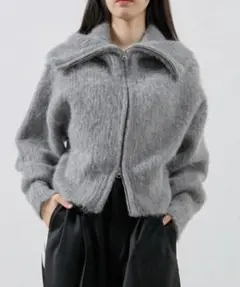 LE CIEL BLEUルシェルブルーシャギーコンパクトカーディガン ニット