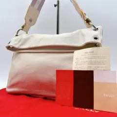 付属品完備 Bally トレスポ レザー ショルダーバッグ ホワイト系 y190のサムネイル