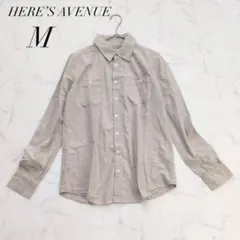 ヒアーズアベニュー/シャツ/リネン混/長袖/ベージュ/Mサイズ/美品✨️のサムネイル