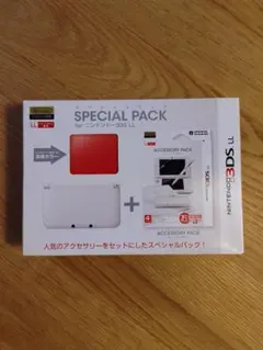 【美品、箱付】3DS LL（レッド×ブラック）スペシャルセット（ソフト3本付）