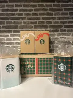 スターバックス☆オリジナルスクエアキャニスター　☆キャニスター缶☆2個セット