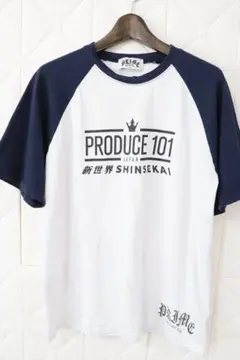 PRODUCE101JAPAN 日プ 新世界 ラグラン Tシャツ 紺