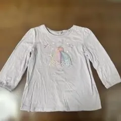 ラベンダー　七部袖カットソー 150cm