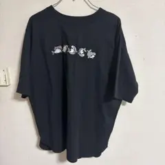 ブラック サメ刺繍 オーバーサイズ Tシャツ