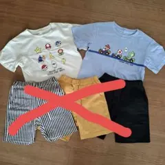 ユニクロUTマリオTシャツDRCブランシェスハーフパンツおまとめセット120cm